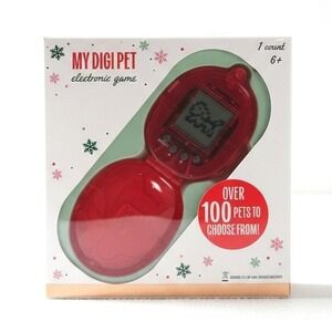 Red Digi Pet Virtual Digital Pet Keychain Game - 168 Pets in 1, Retro Toy NWT